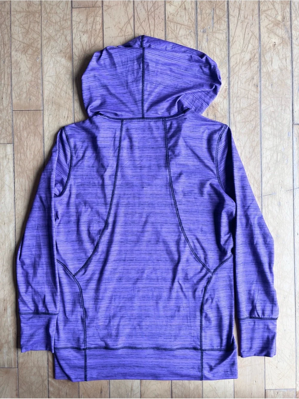 Champion Purple Long Sleeve Lightweight Hooded Performance Top Size Medium - Picture 4 of 7